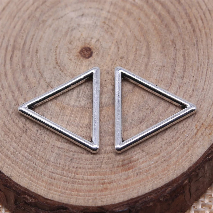 15x15mm 0.62g Multicolor Zinc Alloy Openwork Triangle Hollow Charm Pendant for DIY Jewelry Making