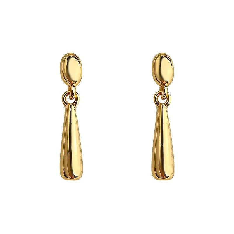Light Luxury Copper Geometric Teardrop Drop Earrings For Women
