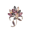 Luxury Colorful Marquise Crystal Bouquet Brooch With Rhinestone Bow, Elegant Lapel Pin Suit Accessory Gift