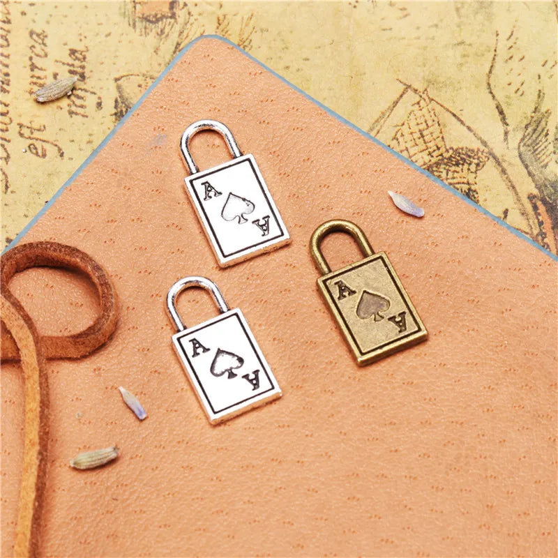 19x9MM Antique Silver Zinc Alloy Ace Of Spades Charm Pendant for DIY Necklace Bracelet Jewelry Making
