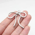 46x42mm 6.4g Zinc Alloy Bowknot Butterfly Charm Pendant for DIY Necklace Bracelet Jewelry Accessory Making