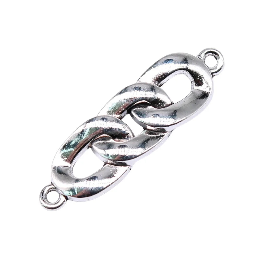 34x10mm 2.9g Antique Silver Zinc Alloy Chain Link Connector Charm for DIY Necklace Bracelet Making