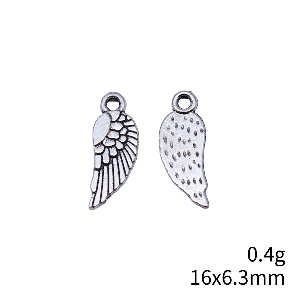 16x6.3mm 0.4g Multicolor Zinc Alloy Wing Charm Pendant for DIY Earrings Necklace Jewelry Making