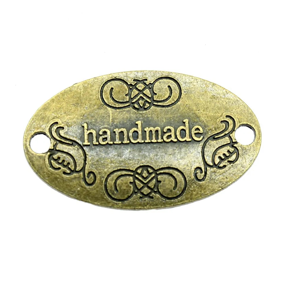 32x19mm 2.2g Multicolor Zinc Alloy Handmade Letter Connector Charm for Bracelet Necklace Jewelry Making