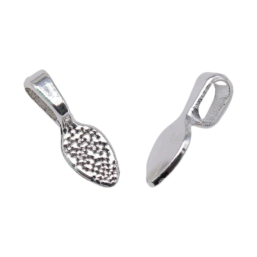 7x21mm 1.1g Antique Silver Zinc Alloy Pendant Bail Jewelry Findings for DIY Charm Necklace Making