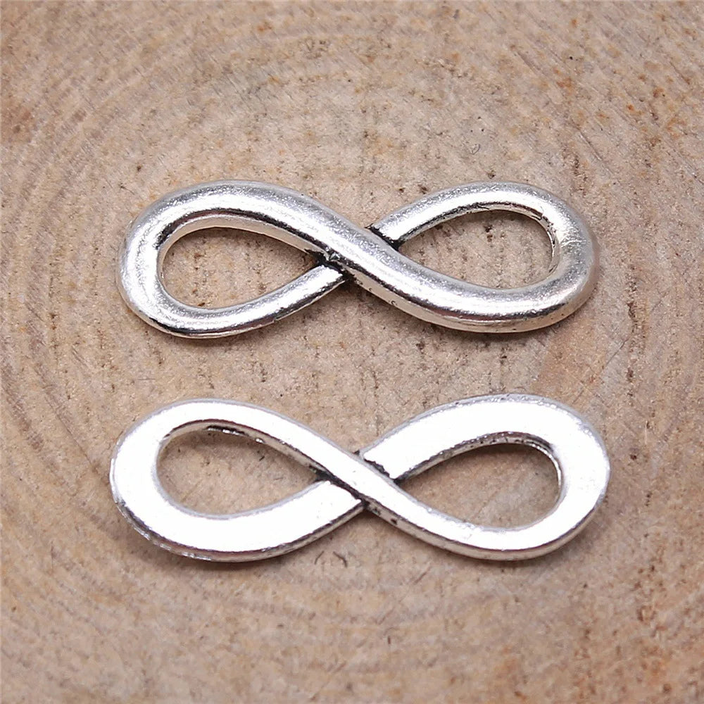 23x8mm 0.9g Multicolor Zinc Alloy Infinity Symbol Connector Charm for DIY Bracelet Making