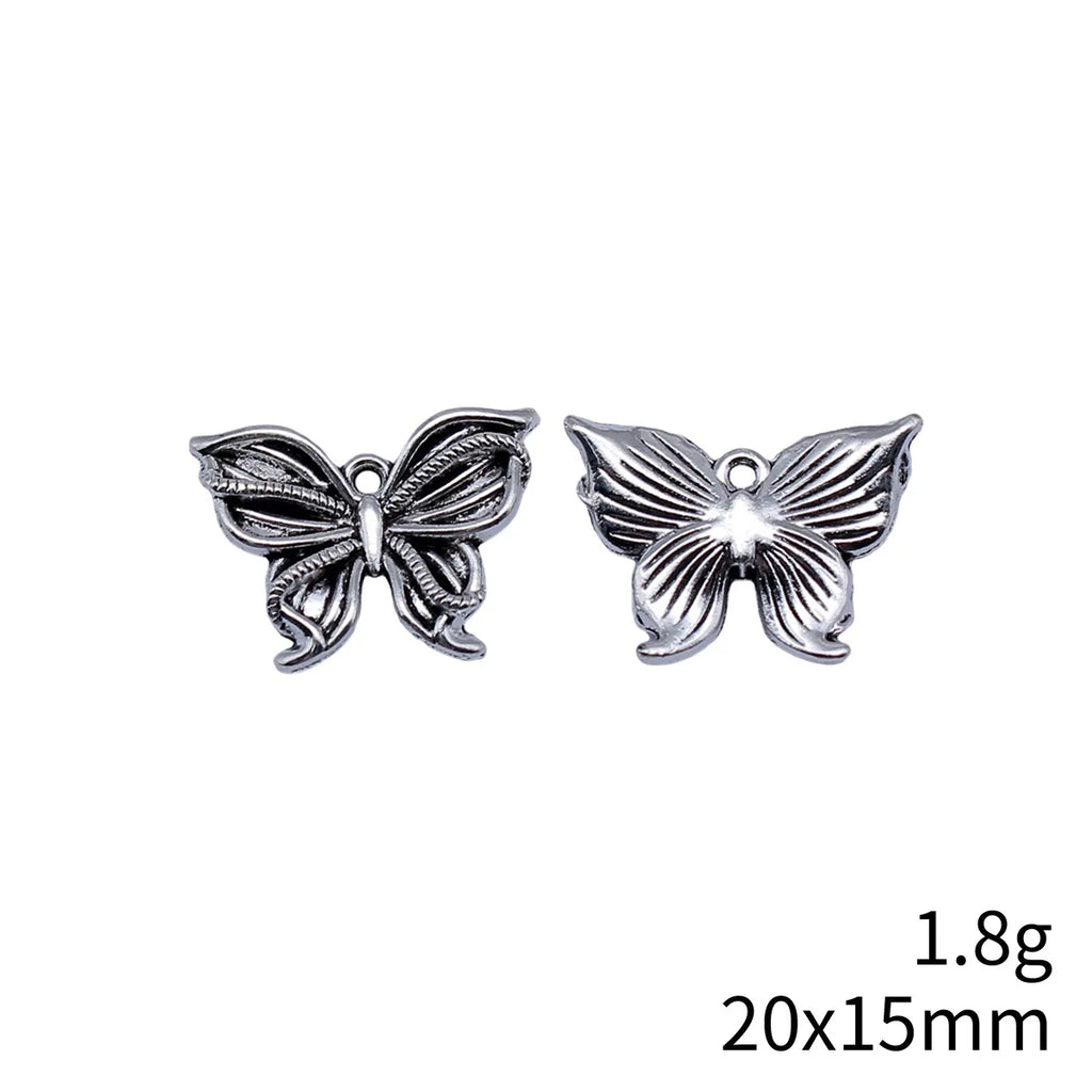 20x15mm 1.8g Antique Silver Zinc Alloy Butterfly Charm Pendant for DIY Necklace Bracelet Making