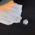 Transparent Colorful Resin Rose Flower Stud Earrings With Silver Plated Pins, Summer Jewelry