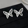 Micro Pave Zircon Bow Stud Earrings Copper Sweet Fresh Summer Jewelry For Women