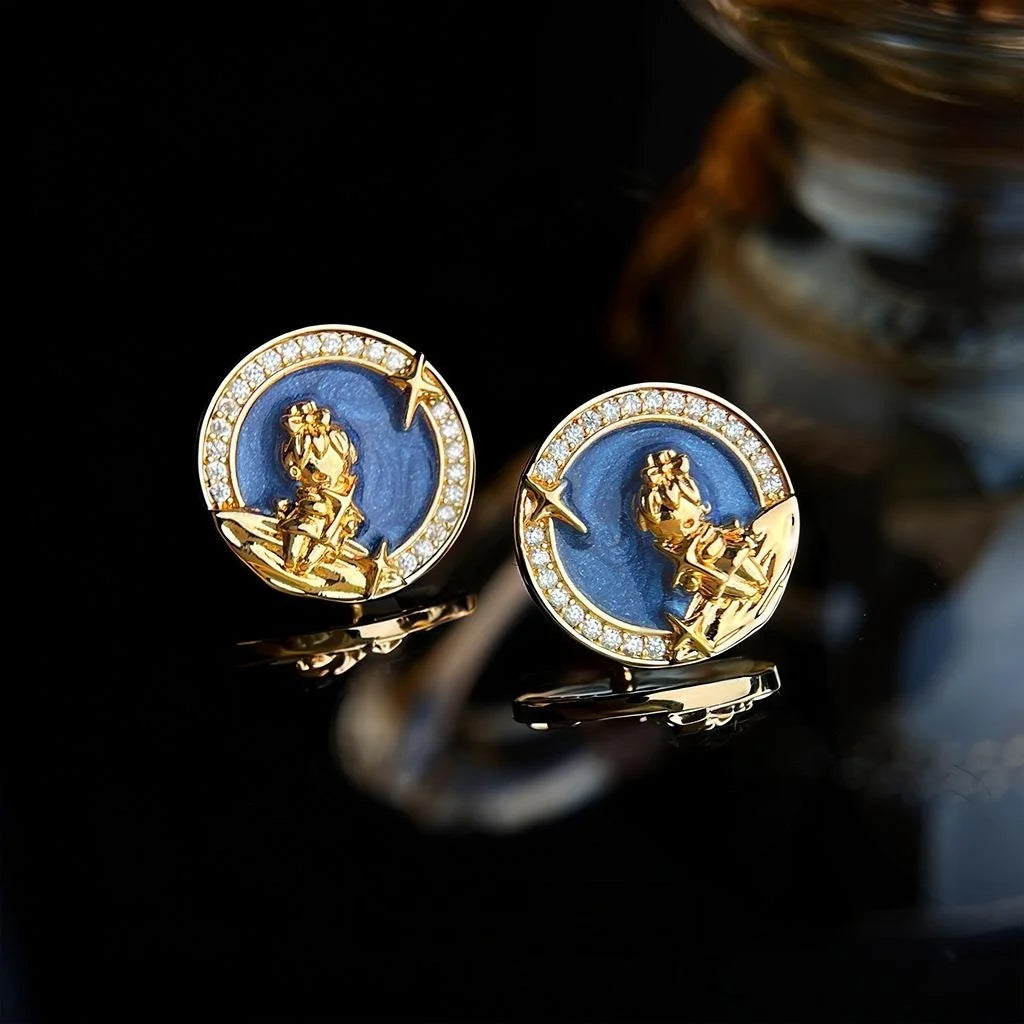Original Niche Star Geometric Micro Pave Zircon Silver Plated Copper Stud Earrings