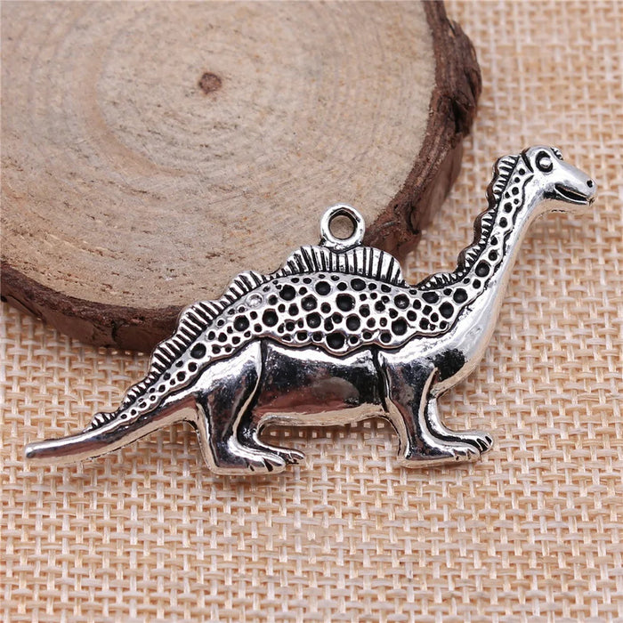 63x31mm 8.4g Multicolor Zinc Alloy Dinosaur Charm Pendant for Cute Animal DIY Jewelry Making
