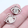 17x20mm 1.3g Antique Silver Zinc Alloy Eye charm pendant for DIY necklace bracelet jewelry making