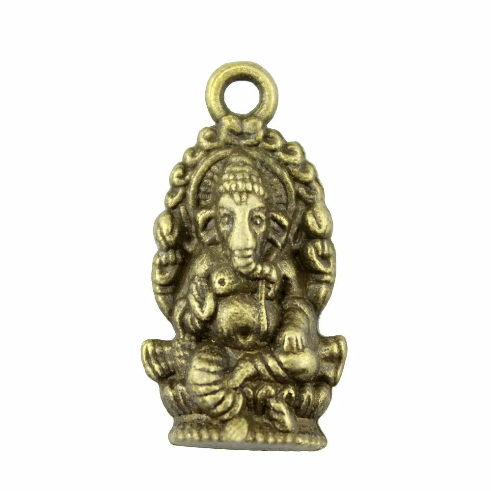 26x14mm 2.2g Multicolor Zinc Alloy Fortune Elephant Charm Pendant for DIY Necklace Jewelry Making