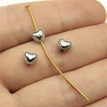 5x4mm 0.5g Antique Silver Zinc Alloy Heart Spacer Beads for DIY Bracelet Necklace Jewelry Making