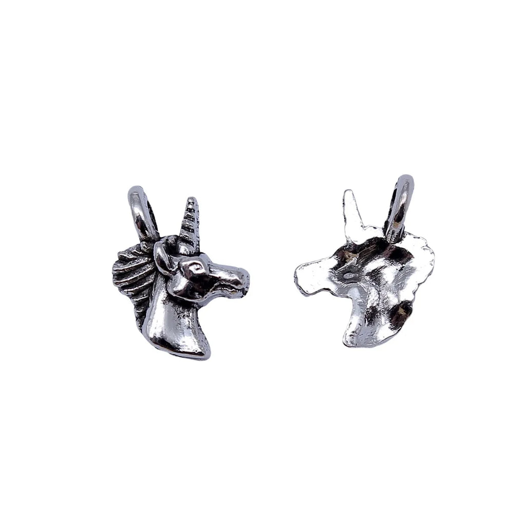 13.6x10mm 0.7g Antique Silver Zinc Alloy Unicorn Charm Pendant for Bracelet Necklace DIY Jewelry