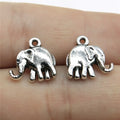 14x13mm 1.5g Antique Silver Zinc Alloy Small Elephant Charm Pendant for DIY Necklace Bracelet Making