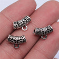 14x9mm 1g Antique Silver Zinc Alloy Carved Bail Connector Charm for DIY Pendant Necklace Making