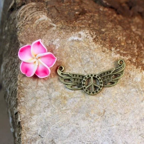 38x16MM Zinc Alloy Wing Charm Pendant for DIY Necklace Bracelet Jewelry Making