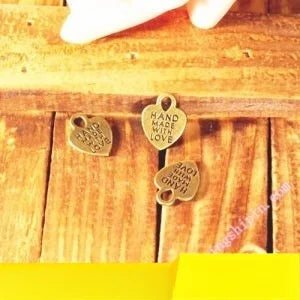 15x12MM Zinc Alloy Heart Charm Pendant for DIY Necklace Bracelet Jewelry Making