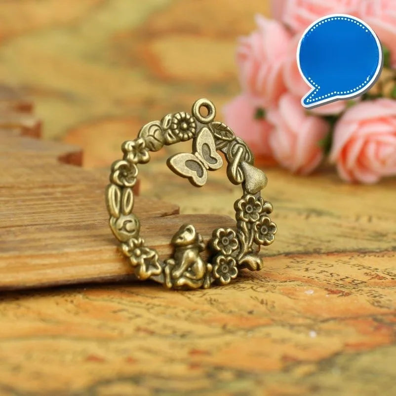 33MM Zinc Alloy Charm Pendant for DIY Necklace Bracelet Jewelry Making