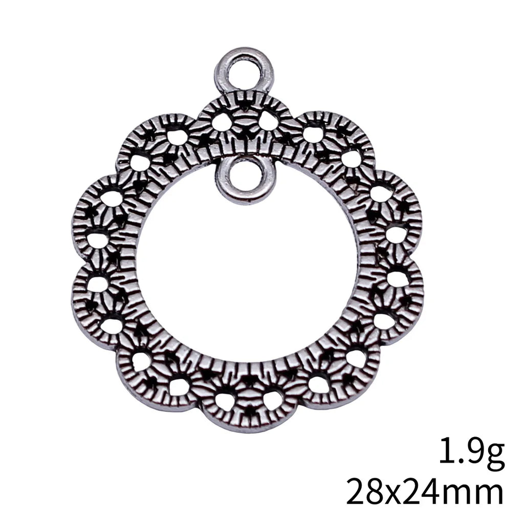28x24mm 1.9g Multicolor Zinc Alloy Geometric Earring Connector Charms for DIY Earring Jewelry Making