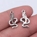 18x9mm 0.6g Antique Silver Zinc Alloy Snake Charm Pendant for DIY Necklace Bracelet Jewelry Making