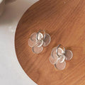 Creative Transparent Acrylic Flower Drop Earrings for Women Fresh Style Multi-Way Ear Cuff Jewelry