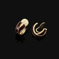 Vintage Luxury Red Enamel Cross Hoop Spiral Alloy Stud & Clip On No Piercing Statement Earrings