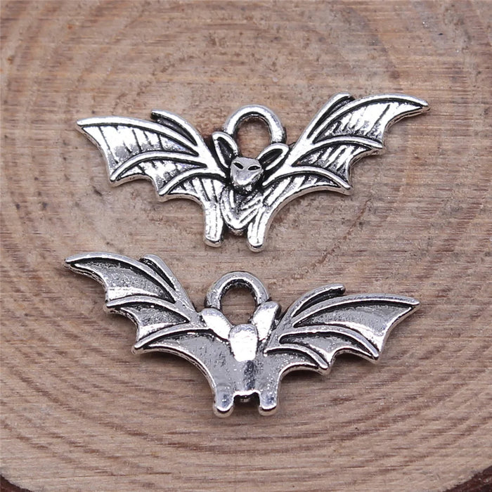 21x9mm 0.6g Multicolor Zinc Alloy Bat Charm Pendant for DIY Necklace Bracelet Jewelry Making