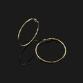 Elegant Silver Alloy Large Hoop Round Spiral Stud & Clip On No Piercing Hong Kong Style Earrings