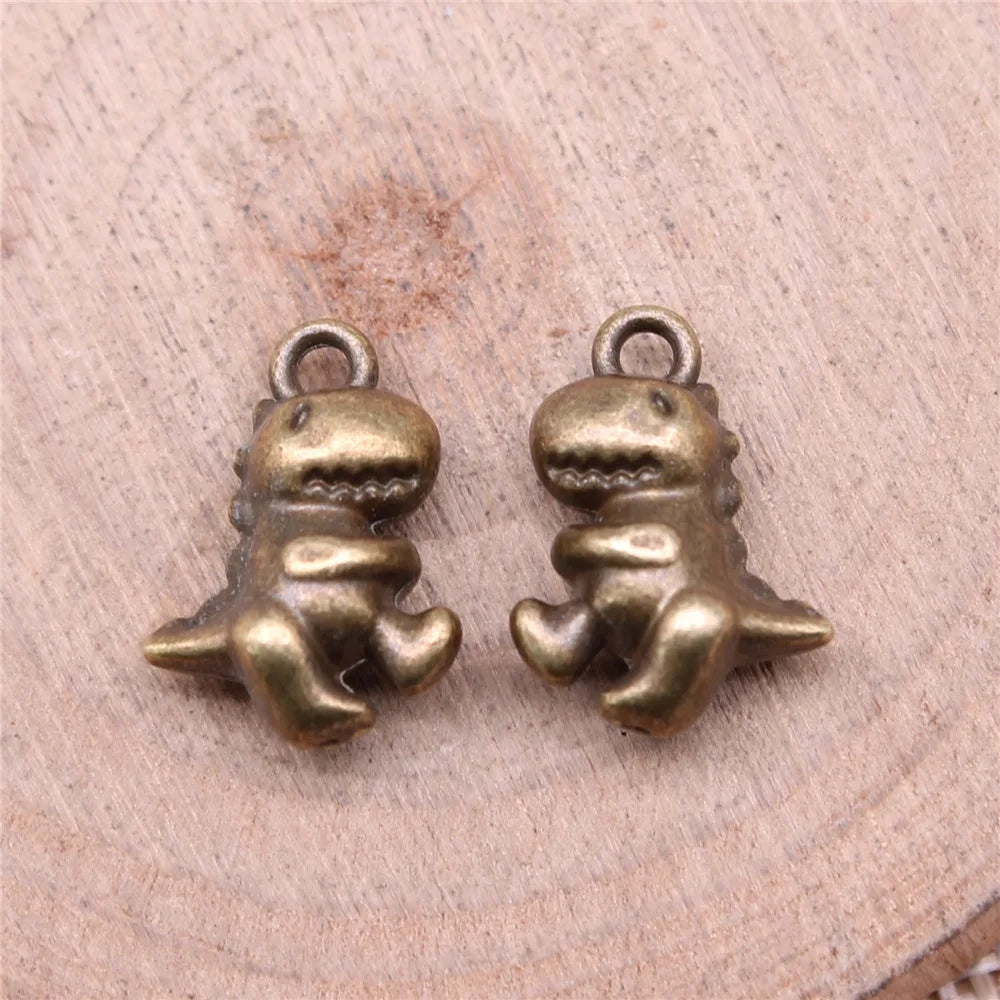 12x15mm 2.3g Multicolor Zinc Alloy Dinosaur charm pendant for necklace bracelet DIY jewelry making