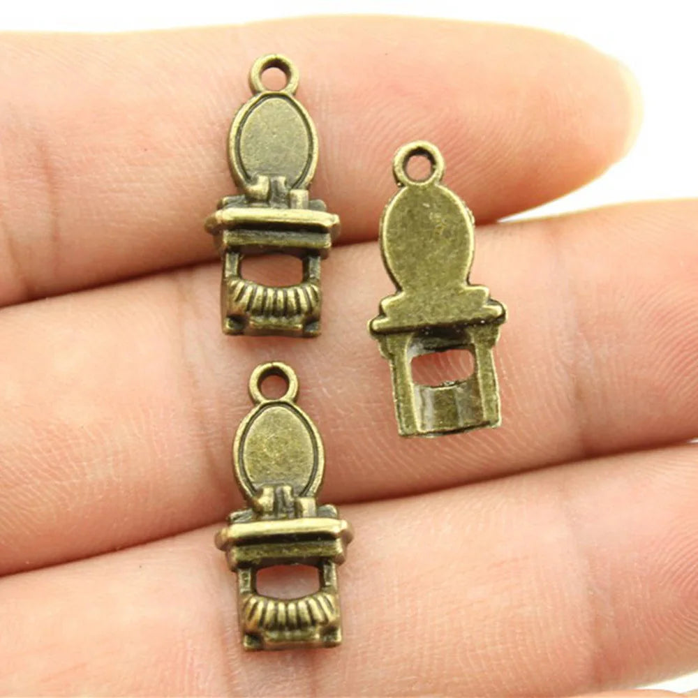 20x9mm 1.5g Multicolor Zinc Alloy Dressing Table Charm Pendant for DIY Jewelry Making