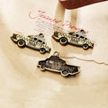 33x17MM Antique Silver Zinc Alloy Taxi Charm Pendant for DIY Necklace Bracelet Jewelry Making
