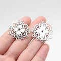 30x29mm 3.6g Multicolor Zinc Alloy Earring Connector Charm for DIY Dangle Earrings Jewelry Making
