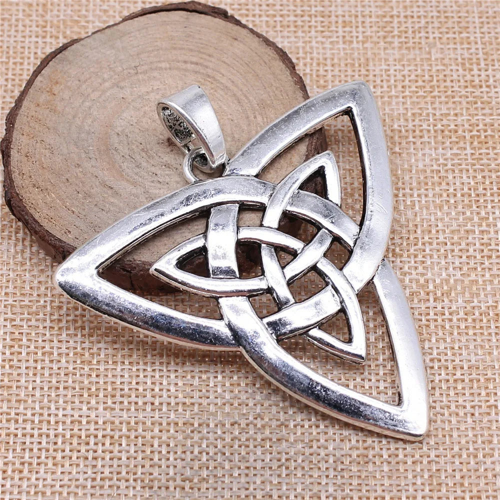 65x68mm 18.2g Zinc Alloy Double Layer Celtic Amulet Celtic Knot Charm Pendant for DIY Necklace Jewelry Making