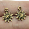17x12mm 0.9g Multicolor Zinc Alloy Sun Charm Pendant for DIY Necklace Bracelet Jewelry Making