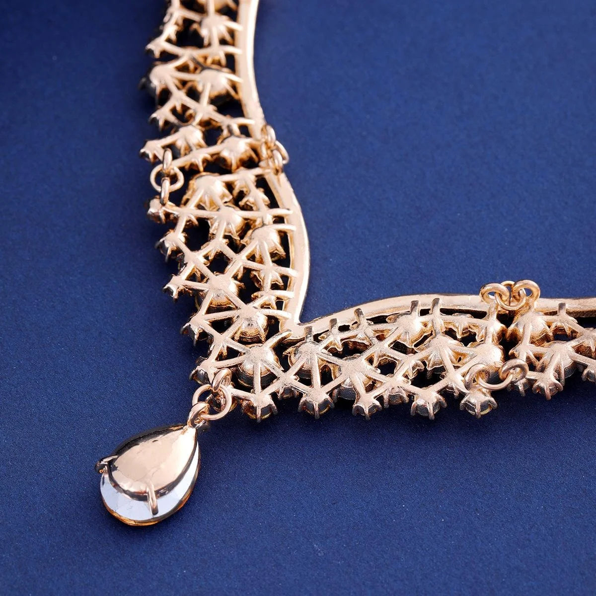 Luxury Bridal Rhinestone Crystal Necklace And Earrings Jewelry Set For Wedding Party Banquet Gift