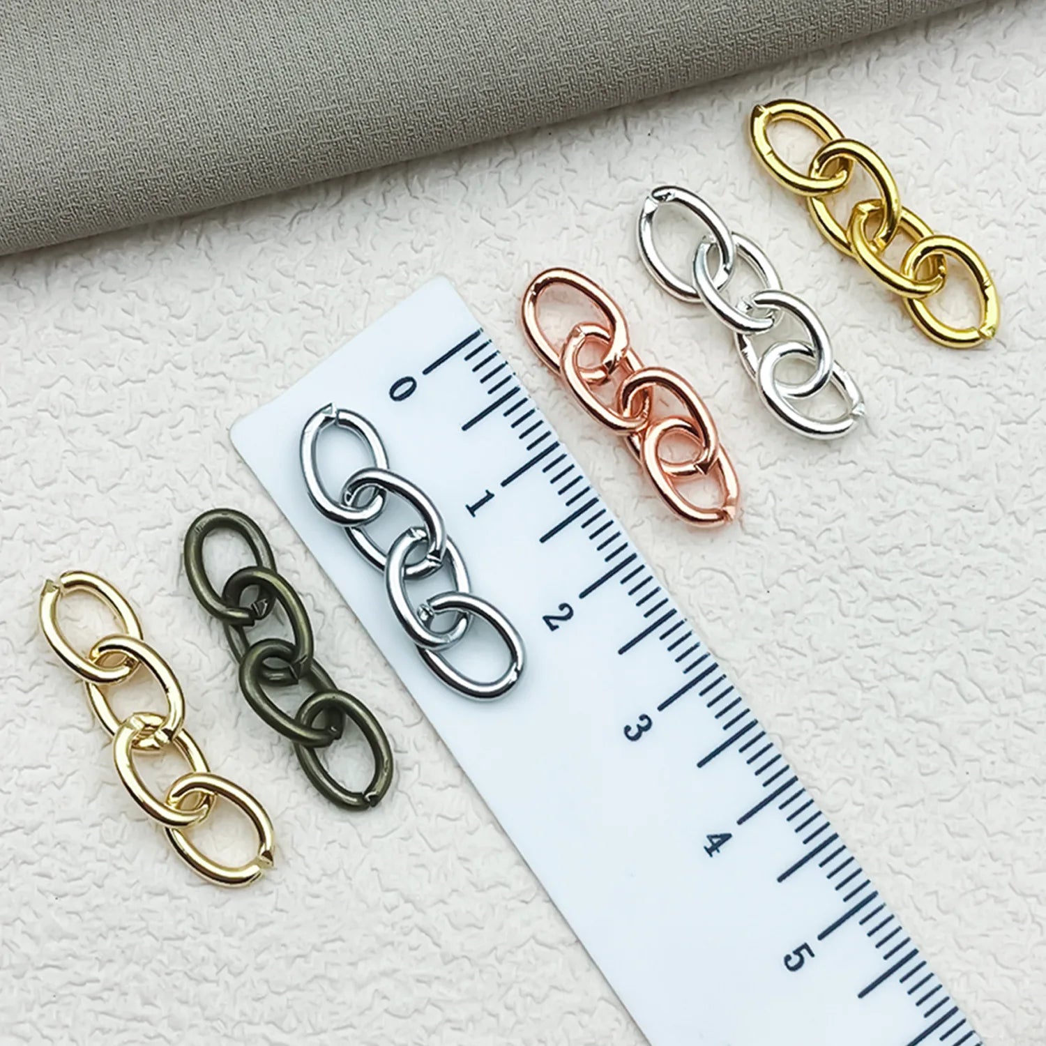 Iron Four Section O Chain Extension Chain Connector for DIY Key Ring Jewelry Accessories