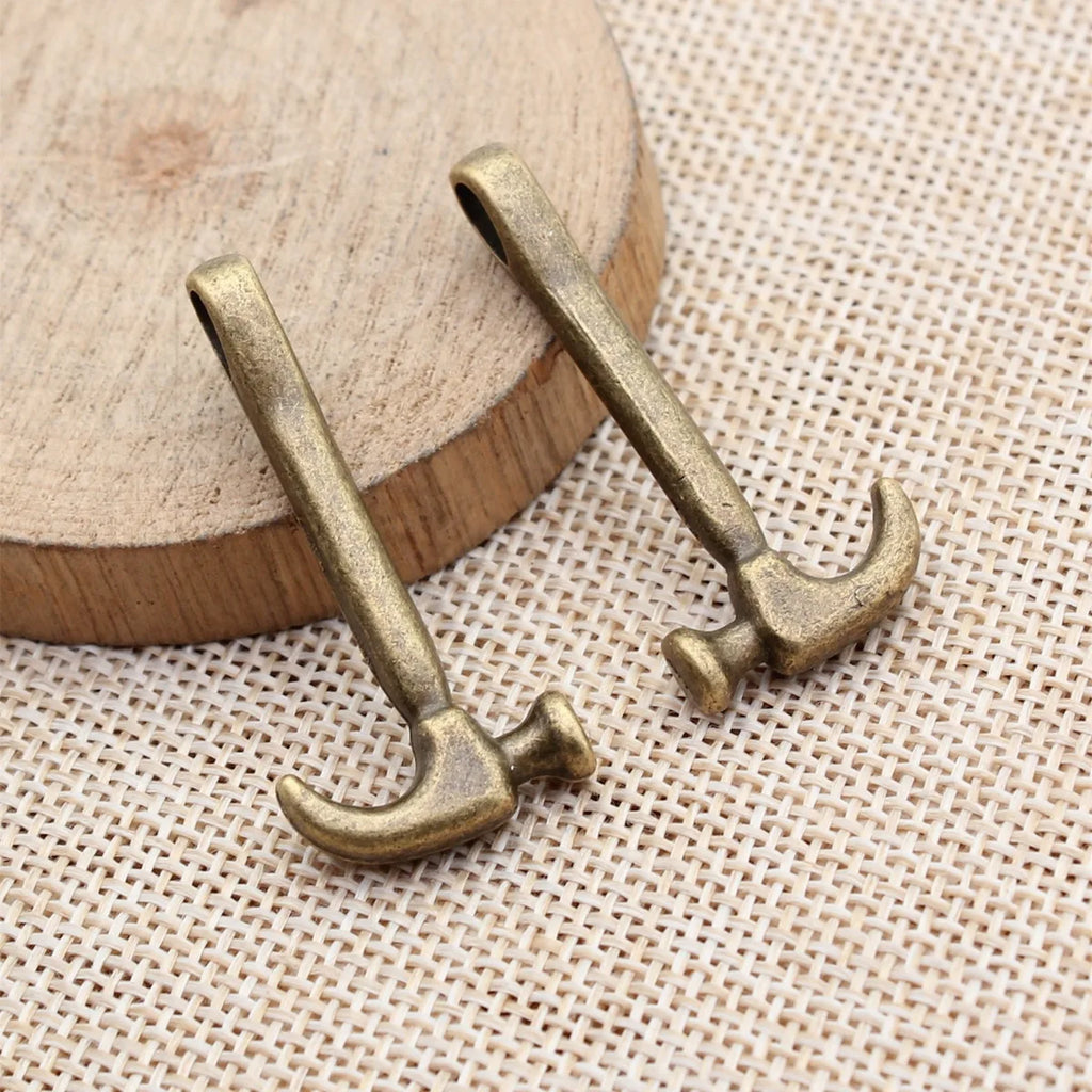 40x19mm 4.7g Multicolor Zinc Alloy Hammer Mallet Charm Pendant for DIY Necklace Bracelet Jewelry Making