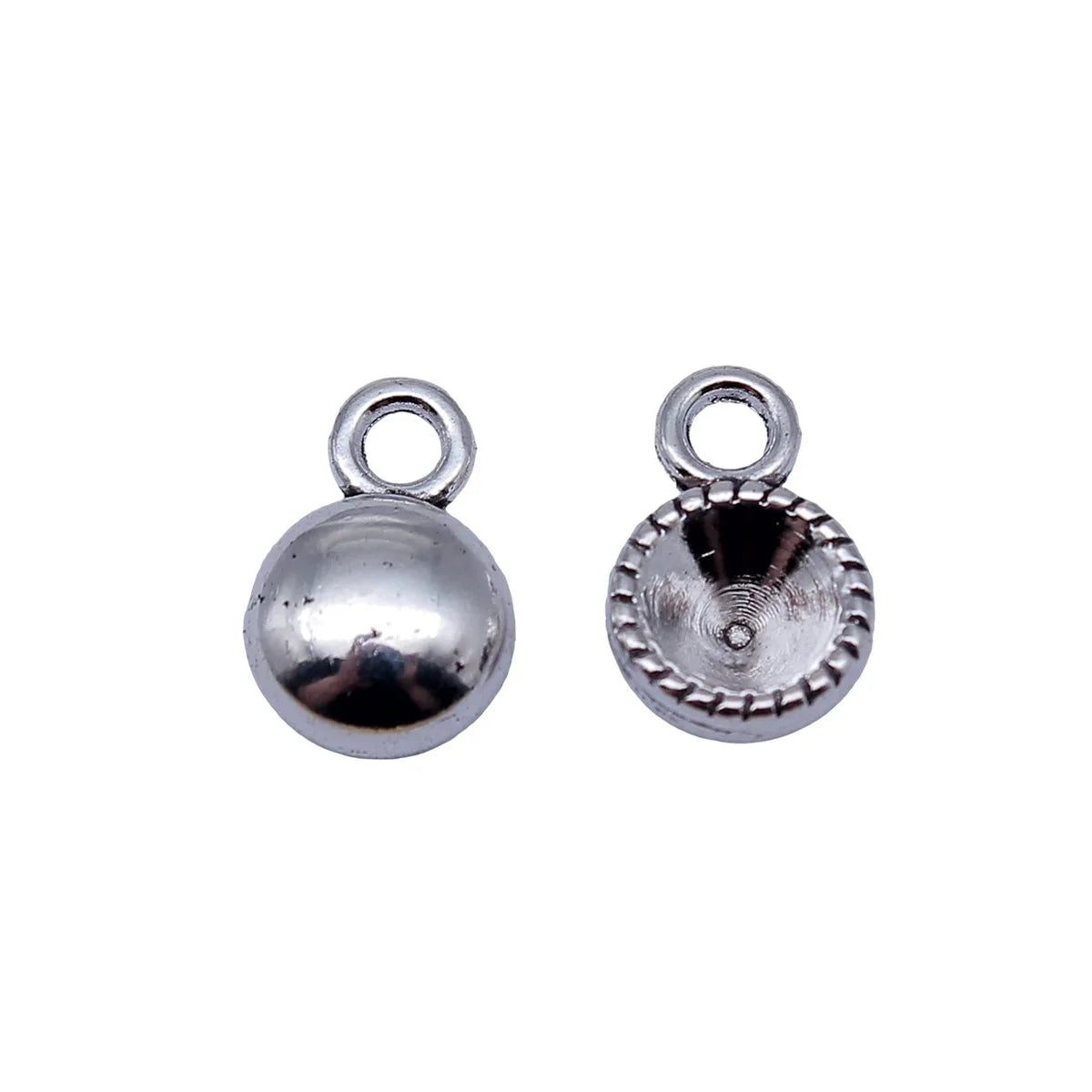 12x8.4mm 0.88g Antique Silver Zinc Alloy Rhinestone-Setting Charm Pendant for Necklace Bracelet DIY Jewelry