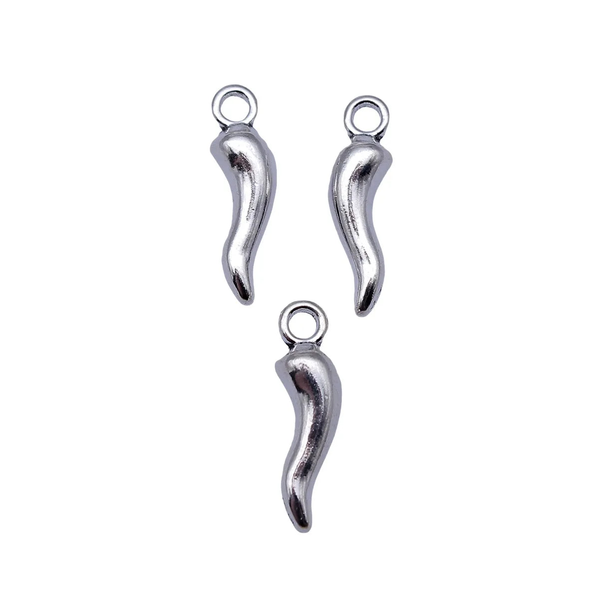 21x5.9x5.2mm 1.35g Antique Silver Zinc Alloy Chili Pepper Charm Pendant for DIY Necklace Bracelet Making