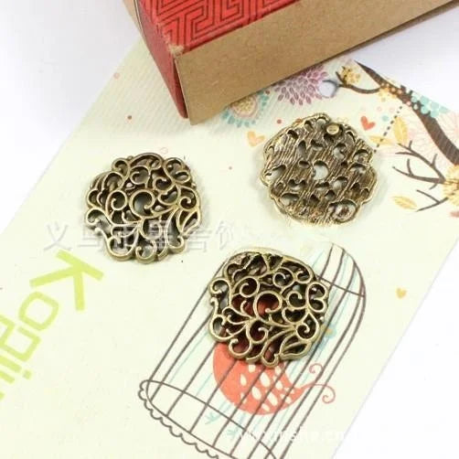 19MM Antique Silver Zinc Alloy Charm Pendant for DIY Necklace Bracelet Jewelry Making
