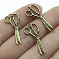 30mm 1.1g Multicolor Zinc Alloy Scissors Charm Pendant for Sewing Theme DIY Jewelry Making