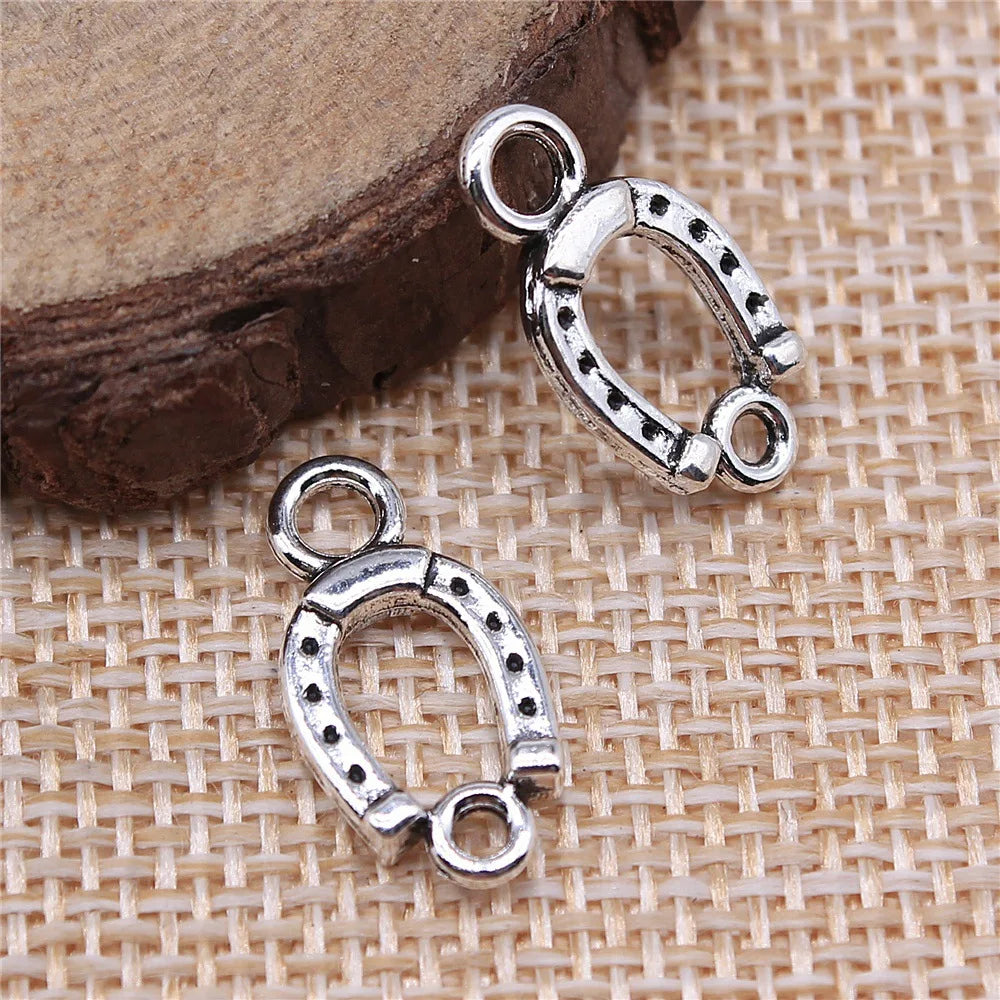 18x10mm 0.8g Multicolor Iron Horseshoe Connector Charm for Bracelet Necklace Jewelry Making