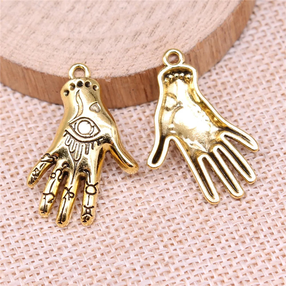 31x20mm 2.8g Multicolor Zinc Alloy Eye Hand Charm Pendant for DIY Necklace Bracelet Jewelry Making