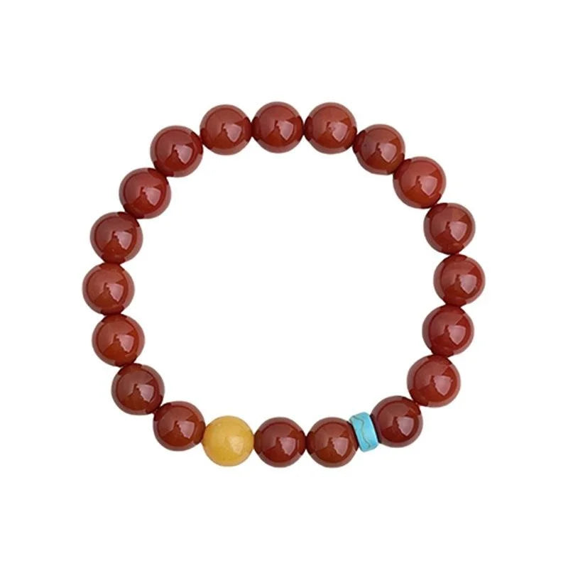 Vintage Ethnic Geometric Agate Natural Stone Beaded Bracelet For Women Handmade Jewelry