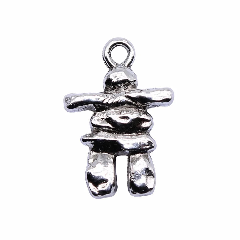 21x14mm 2.5g Antique Silver Zinc Alloy Stone Man charm pendant for DIY necklace bracelet jewelry making