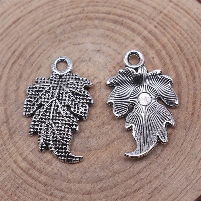 20x12mm 0.9g Multicolor Zinc Alloy Leaf Charm Pendant for DIY Handmade Jewelry Accessories