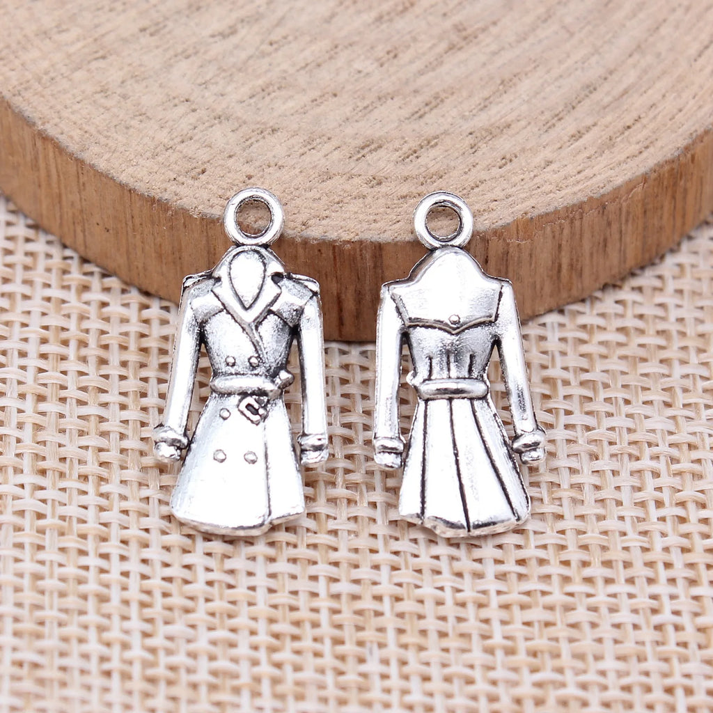 23x11mm 1.9g Multicolor Zinc Alloy Military Coat Charm Pendant for DIY Bracelet Necklace Jewelry