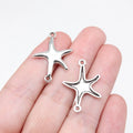 26x20mm 0.9g Antique Silver Zinc Alloy Starfish Connector Charm for DIY Ocean Jewelry Making
